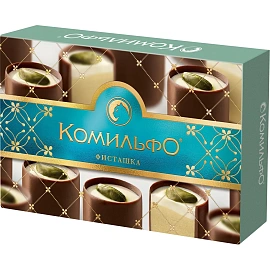 Конфеты шоколадные Комильфо с фисташкой 116 г фото Конфеты шоколадные Комильфо с фисташкой 116 г