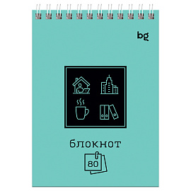 Блокнот А6 80л. на гребне BG "Моноколор с удобством