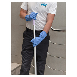 Перчатки КЩС латексные Hq Profiline с хлопковым напылением синие (размер 10, XL, 74736)