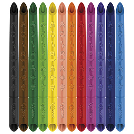 Карандаши цветные монолитные MAPED "Infinity", набор 12 цветов, трехгранные, 861600