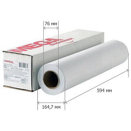 Бумага широкоформатная Комус (ProMega engineer InkJet) 70 г/кв.м, длина 175 м, ширина 594 мм, диаметр втулки 76 мм фото Бумага широкоформатная Комус (ProMega engineer InkJet) 70 г/кв.м, длина 175 м, ширина 594 мм, диаметр втулки 76 мм