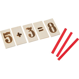 Касса цифр и фигур Можга Учись считать (деревянная, 128 штук)