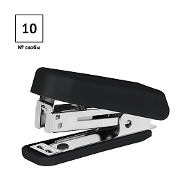 Мини-степлер №10 OfficeSpace до 7л., пластиковый корпус, черный фото Мини-степлер №10 OfficeSpace до 7л., пластиковый корпус, черный