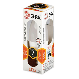 Лампа светодиодная Эра LED B35-7W-827-E14 7 Вт E14 C 2700 К 560 Лм матовая (Б0020538)