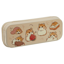 Пенал-футляр, 215*90*43 СТАММ "Хомяки", бежевый