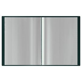 Папка с 30 вкладышами СТАММ "Герб" А4, 17мм, 700мкм, пластик, изумруд