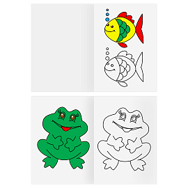 Раскраска А5, 8 стр., ТРИ СОВЫ "Раскрась по образцу. Выпуск 1