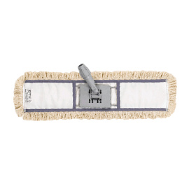 Насадка МОП для швабры-флаундера (плоской) Vileda Professional ДастМоп хлопок/полиэстер 62x12 см бежевая