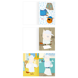 Аппликация А5 ТРИ СОВЫ "Три кота", 12стр.