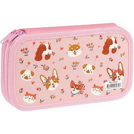 Пенал 2 отделения, 190*110 ArtSpace "Dogs", ламинированный картон, софт-тач