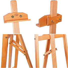 Мольберт напольный Лира с бегунком Гамма "Студия", 52*73*147см, бук фото Мольберт напольный Лира с бегунком Гамма "Студия", 52*73*147см, бук