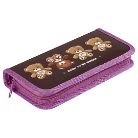 Пенал 1 отделение, 190*90 ArtSpace "Bears", ламинированный картон