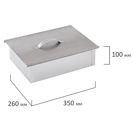 Коптильня одноярусная металлическая, размер 350х260х100 мм, в гофрокоробе, 701729 фото Коптильня одноярусная металлическая, размер 350х260х100 мм, в гофрокоробе, 701729