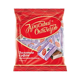 Конфеты шоколадные Красный Октябрь Золотое суфле черносмородиновое 200 г фото Конфеты шоколадные Красный Октябрь Золотое суфле черносмородиновое 200 г