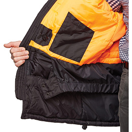 Куртка рабочая зимняя мужская Аляска удлиненная-КУ черная из ткани оксфорд (размер 56-58, рост 170-176)