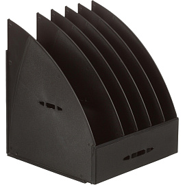 Лоток вертикальный для бумаг 240 мм Attache пластиковый чёрный 5 отделений