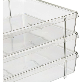 Лоток горизонтальный для бумаг Attache Office прозрачный пластиковый