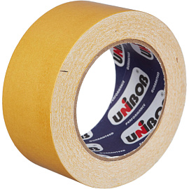 Клейкая лента двусторонняя монтажная Unibob на тканевой основе 50 мм х 25 м фото Клейкая лента двусторонняя монтажная Unibob на тканевой основе 50 мм х 25 м