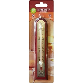Термометр Garden Show красный комнатный деревянный без ртути