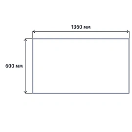 Стол прямой СП-Бюджет (орех французский, 1360х600х740 мм)