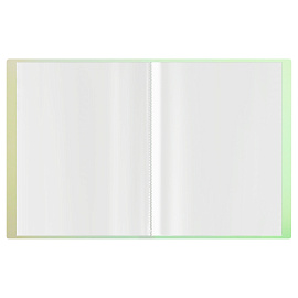 Папка с 30 вкладышами СТАММ "Сияние" А4, 17мм, 700мкм, пластик, белый