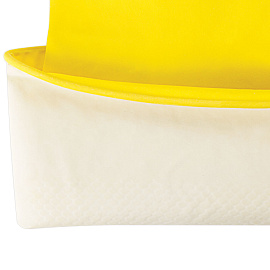 Перчатки МНОГОРАЗОВЫЕ латексные LAIMA "СТАНДАРТ", хлопчатобумажное напыление, ПЛОТНЫЕ, размер 8-9, L (большой), желтые, вес 44 г, 600270