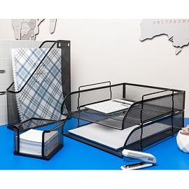 Лоток вертикальный для бумаг Attache 72 мм металлический черный