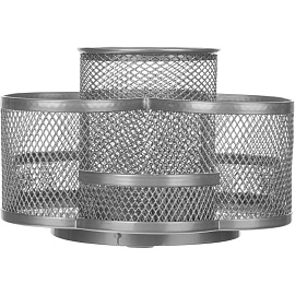 Подставка-органайзер для канцелярских принадлежностей Attache 7 отделений серебристая 11x16.5x17.5 см