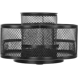 Подставка-органайзер для канцелярских принадлежностей Attache 7 отделений черная 8x13.8x17 см