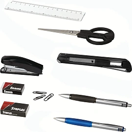 Набор канцелярский Attache Selection S-357 пластиковый 10 предметов черный