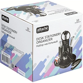 Набор канцелярский Attache Selection S-357 пластиковый 10 предметов черный