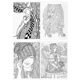 Раскраска А4, 16 стр., ТРИ СОВЫ "Антистресс. Девушка-загадка