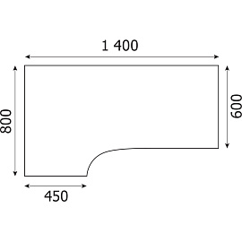 Стол эргономичный Канц СК36.16 левый (венге, 1400х800х750 мм)