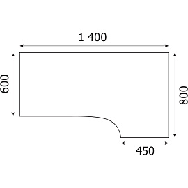 Стол эргономичный Канц СК30.16 правый (венге, 1400х800х750 мм)