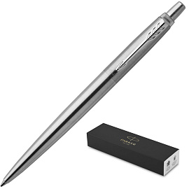 Ручка шариковая Parker Jotter цвет чернил синий, цвет корпуса серебристый (артикул производителя 1953170)