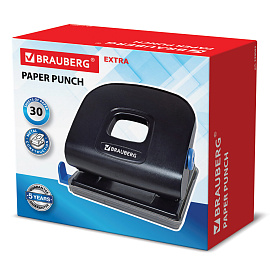Дырокол металлический BRAUBERG "Extra", до 30 листов, черный, 229092 фото Дырокол металлический BRAUBERG "Extra", до 30 листов, черный, 229092