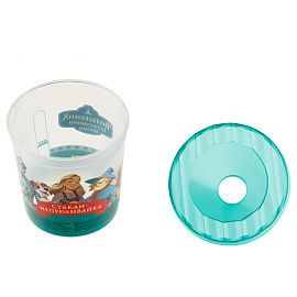 Стакан-непроливайка Мульти-Пульти "Волшебник Изумрудного города" (полный 250мл, до уровня 50мл), с рисунком