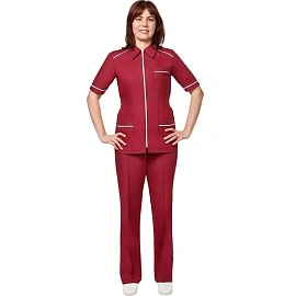 Костюм для горничных и уборщиц у13-КБР бордовый (размер 80-84 (40-42), рост 158-164)