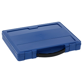 Портфель СТАММ с выдвижной ручкой, 270*350*45мм, синий