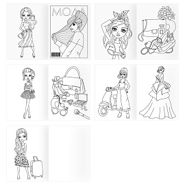 Суперраскраска на склейке А4, 40 стр., ТРИ СОВЫ "Для стильных девочек