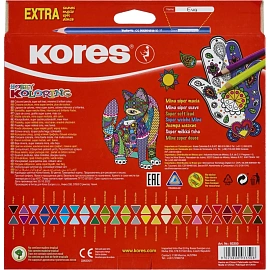 Карандаши цветные Kores Kolores 50 карандашей 50 цветов трёхгранные (93350)