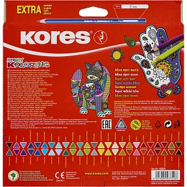 Карандаши цветные Kores Kolores 50 карандашей 50 цветов трёхгранные (93350)