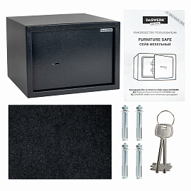 Сейф мебельный DASWERK SC-250KL (250х350х250 мм), ключевой замок, графит, 291342
