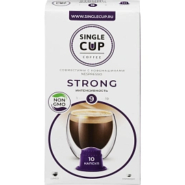 Кофе в капсулах для кофемашин Single Cup Coffee Strong (10 штук в упаковке)