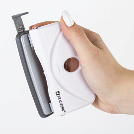 Дырокол BRAUBERG "Original", до 10 листов, белый, 227786 фото Дырокол BRAUBERG "Original", до 10 листов, белый, 227786