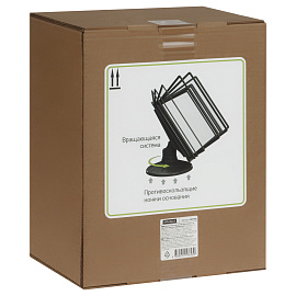 Демосистема настольная OfficeSpace с 10 черными панелями, вращающаяся фото Демосистема настольная OfficeSpace с 10 черными панелями, вращающаяся