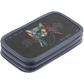 Пенал 2 отделения, 190*110 ArtSpace "Fighter", ламинированный картон, софт-тач