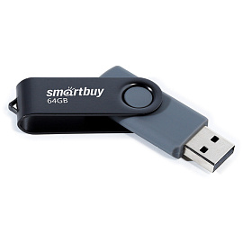 Флешка USB 2.0 64 ГБ SmartBuy Twist (SB064GB2TWK)