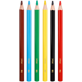 Карандаши цветные BG "Jumbo", 06цв., трехгран., толстые, 5,0мм, европодвес фото Карандаши цветные BG "Jumbo", 06цв., трехгран., толстые, 5,0мм, европодвес