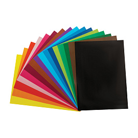 Цветная бумага мелованная А4, Мульти-Пульти, 16л., 16цв., в папке, "Приключения Енота